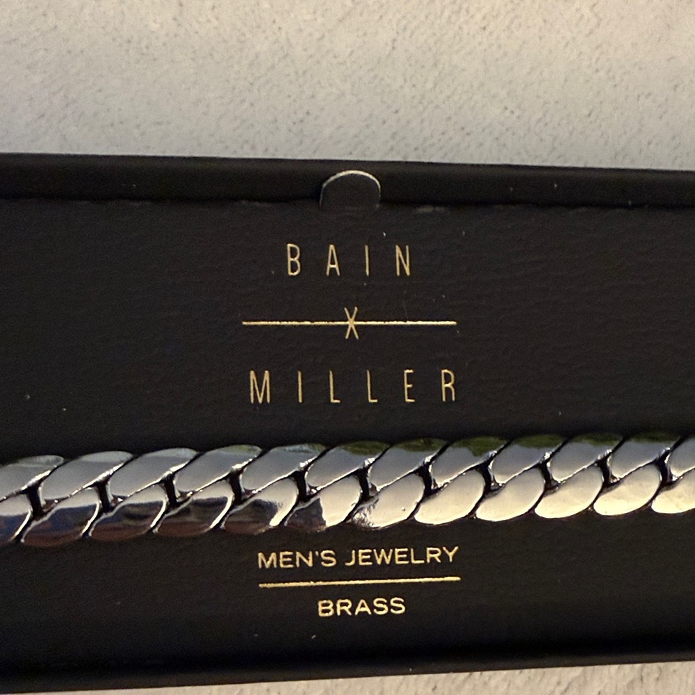 Bain Miller Silver -tone 9” Men's Bracelet | Men’s Silver Jewelry